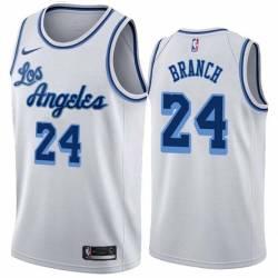 White Classic Adrian Branch Twill Basketball Jersey -Lakers #24 Branch Twill Jerseys, FREE SHIPPING