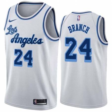 White Classic Adrian Branch Twill Basketball Jersey -Lakers #24 Branch Twill Jerseys, FREE SHIPPING