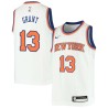 White Jerian Grant Twill Basketball Jersey -Knicks #13 Grant Twill Jerseys, FREE SHIPPING