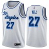 White Classic Jordan Hill Twill Basketball Jersey -Lakers #27 Hill Twill Jerseys, FREE SHIPPING