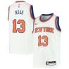 White Joakim Noah Twill Basketball Jersey -Knicks #13 Noah Twill Jerseys, FREE SHIPPING