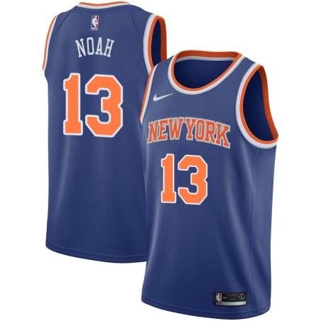 Blue Joakim Noah Twill Basketball Jersey -Knicks #13 Noah Twill Jerseys, FREE SHIPPING