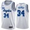 White Classic Ray Tolbert Twill Basketball Jersey -Lakers #34 Tolbert Twill Jerseys, FREE SHIPPING