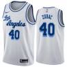 White Classic Ivica Zubac Twill Basketball Jersey -Lakers #40 Zubac Twill Jerseys, FREE SHIPPING