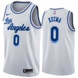 White Classic Kyle Kuzma Lakers #0 Twill Basketball Jersey FREE SHIPPING