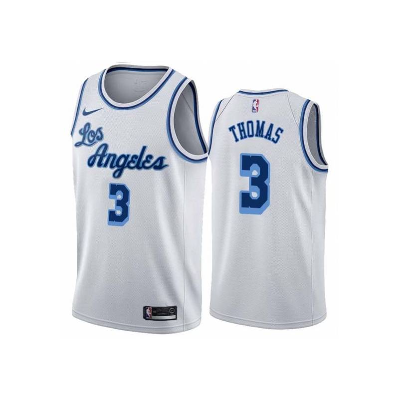 White Classic Isaiah Thomas Lakers #3 Twill Basketball Jersey FREE SHIPPING