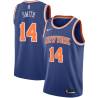 Blue Ed Smith Twill Basketball Jersey -Knicks #14 Smith Twill Jerseys, FREE SHIPPING