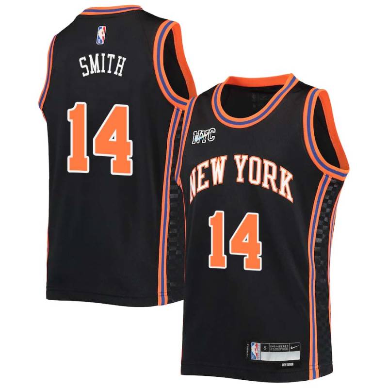 2021-22City Ed Smith Twill Basketball Jersey -Knicks #14 Smith Twill Jerseys, FREE SHIPPING