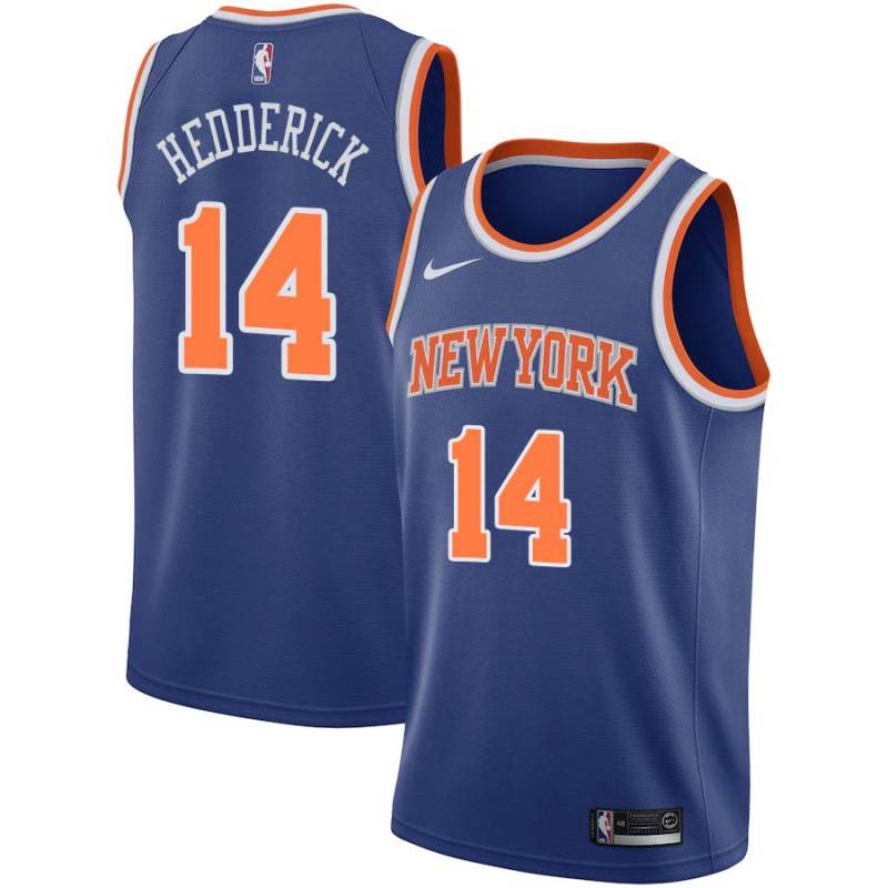 Blue Herm Hedderick Twill Basketball Jersey -Knicks #14 Hedderick Twill Jerseys, FREE SHIPPING