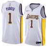 White2 Smush Parker Twill Basketball Jersey -Lakers #1 Parker Twill Jerseys, FREE SHIPPING