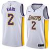 White2 Elias Harris Twill Basketball Jersey -Lakers #2 Harris Twill Jerseys, FREE SHIPPING