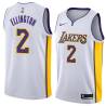 White2 Wayne Ellington Twill Basketball Jersey -Lakers #2 Ellington Twill Jerseys, FREE SHIPPING