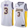 White2 Elmore Smith Twill Basketball Jersey -Lakers #3 Smith Twill Jerseys, FREE SHIPPING