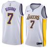 White2 Ramon Sessions Twill Basketball Jersey -Lakers #7 Sessions Twill Jerseys, FREE SHIPPING