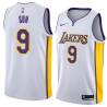 White2 Sun Yue Twill Basketball Jersey -Lakers #9 Yue Twill Jerseys, FREE SHIPPING