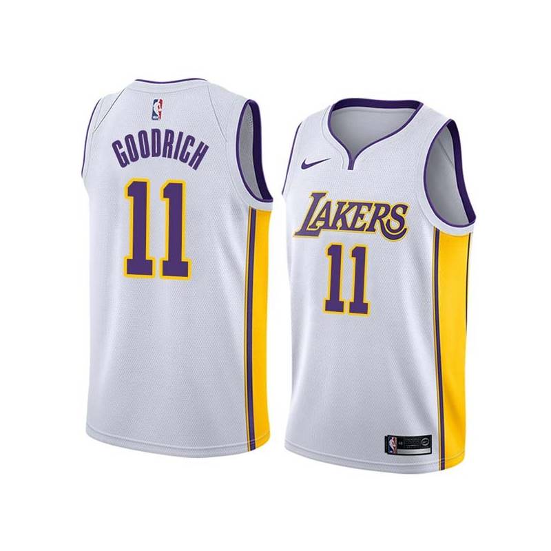 White2 Gail Goodrich Twill Basketball Jersey -Lakers #11 Goodrich Twill Jerseys, FREE SHIPPING