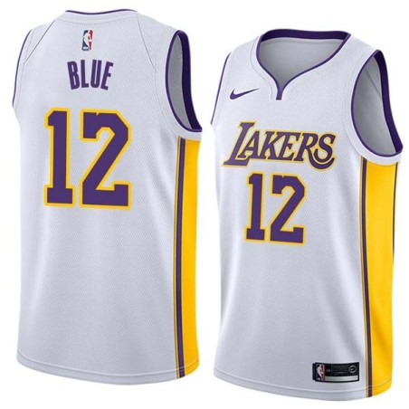 White2 Vander Blue Twill Basketball Jersey -Lakers #12 Blue Twill Jerseys, FREE SHIPPING