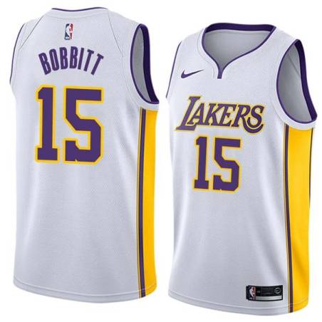 White2 Tony Bobbitt Twill Basketball Jersey -Lakers #15 Bobbitt Twill Jerseys, FREE SHIPPING