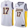 White2 Rick Fox Twill Basketball Jersey -Lakers #17 Fox Twill Jerseys, FREE SHIPPING