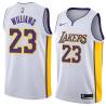 White2 Lou Williams Twill Basketball Jersey -Lakers #23 Williams Twill Jerseys, FREE SHIPPING