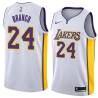 White2 Adrian Branch Twill Basketball Jersey -Lakers #24 Branch Twill Jerseys, FREE SHIPPING