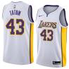 White2 Earl Tatum Twill Basketball Jersey -Lakers #43 Tatum Twill Jerseys, FREE SHIPPING