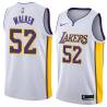 White2 Samaki Walker Twill Basketball Jersey -Lakers #52 Walker Twill Jerseys, FREE SHIPPING