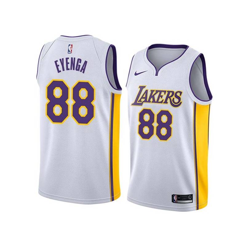 White2 Christian Eyenga Twill Basketball Jersey -Lakers #88 Eyenga Twill Jerseys, FREE SHIPPING