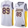 White2 Clyde Lovellette Twill Basketball Jersey -Lakers #89 Lovellette Twill Jerseys, FREE SHIPPING