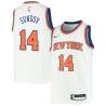 White Bruno Sundov Twill Basketball Jersey -Knicks #14 Sundov Twill Jerseys, FREE SHIPPING