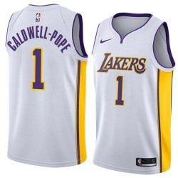 White2 Kentavious Caldwell-Pope Lakers #1 Twill Basketball Jersey FREE SHIPPING