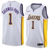 White2 Kentavious Caldwell-Pope Lakers #1 Twill Basketball Jersey FREE SHIPPING