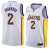 White2 Andre Drummond Lakers #2 Twill Basketball Jersey FREE SHIPPING