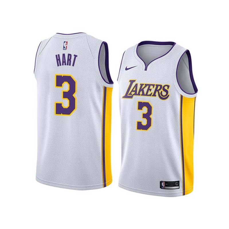 White2 Josh Hart Lakers #3 Twill Basketball Jersey FREE SHIPPING