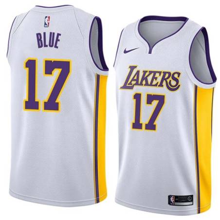 White2 Vander Blue Lakers #17 Twill Basketball Jersey FREE SHIPPING