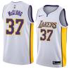 White2 Mac McClung Lakers #37 Twill Basketball Jersey FREE SHIPPING
