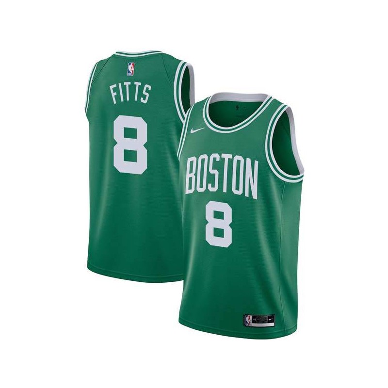 Green Malik Fitts Celtics #8 Twill Basketball Jersey FREE SHIPPING