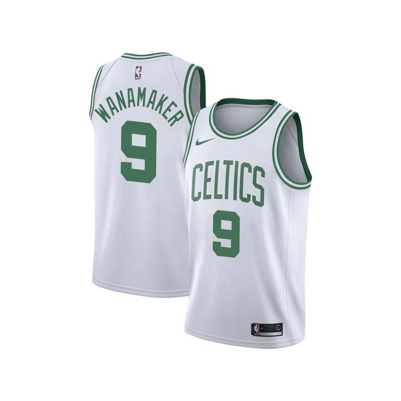 White Brad Wanamaker Celtics #9 Twill Basketball Jersey FREE SHIPPING