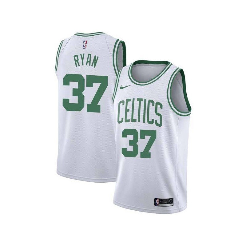 White Matt Ryan Celtics #37 Twill Basketball Jersey FREE SHIPPING