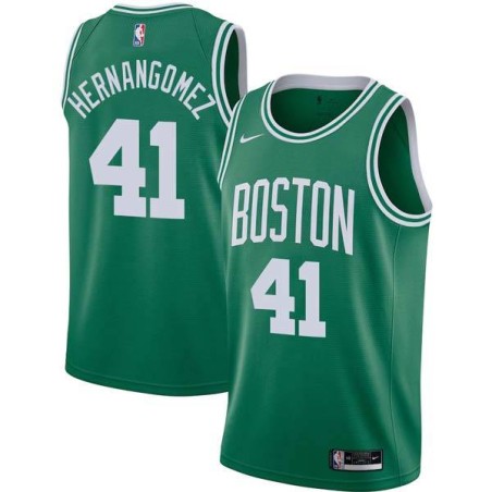 Green Juancho Hernangomez Celtics #41 Twill Basketball Jersey FREE SHIPPING
