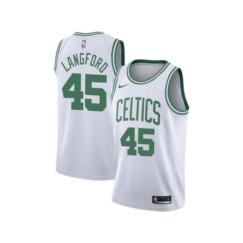 White Romeo Langford Celtics #45 Twill Basketball Jersey FREE SHIPPING
