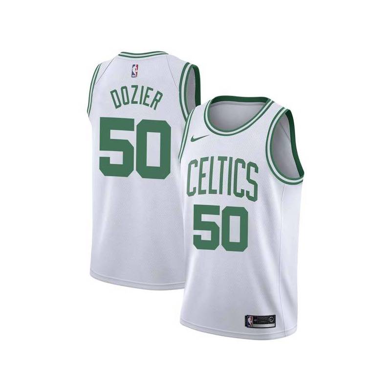 White PJ Dozier Celtics #50 Twill Basketball Jersey FREE SHIPPING
