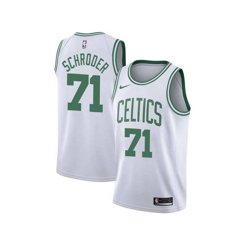 White Dennis Schroder Celtics #71 Twill Basketball Jersey FREE SHIPPING