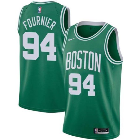 Green Evan Fournier Celtics #94 Twill Basketball Jersey FREE SHIPPING