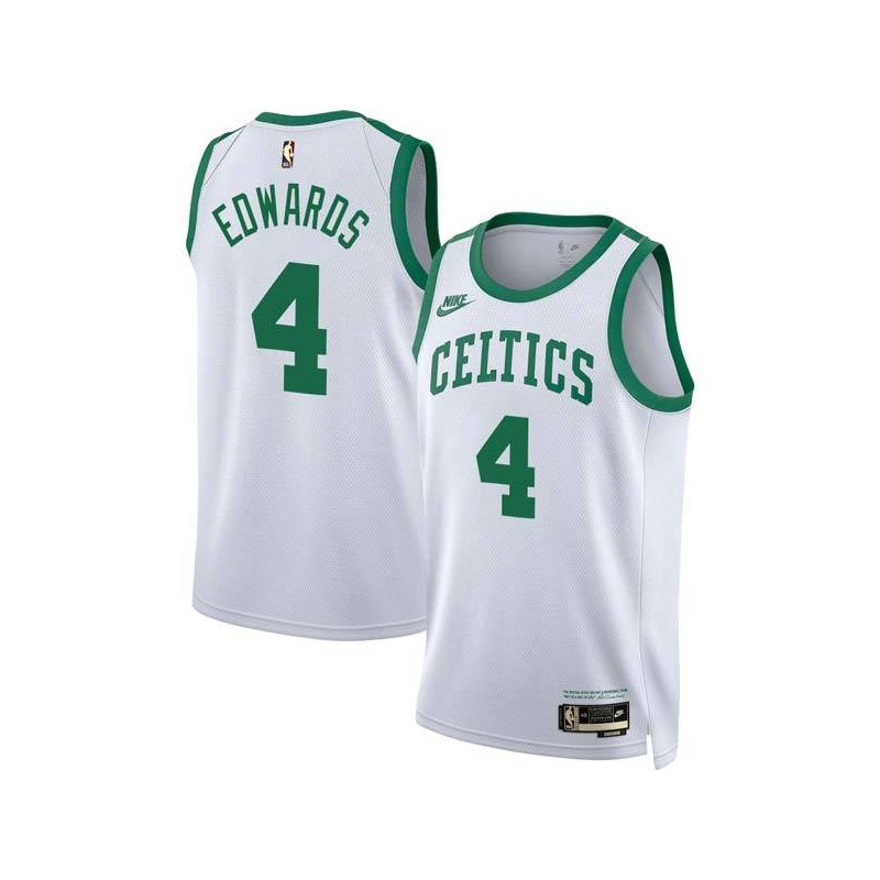 White Classic Carsen Edwards Celtics #4 Twill Basketball Jersey FREE SHIPPING