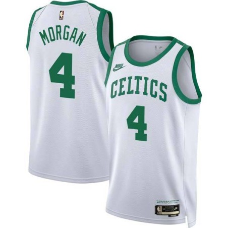 White Classic Juwan Morgan Celtics #4 Twill Basketball Jersey FREE SHIPPING