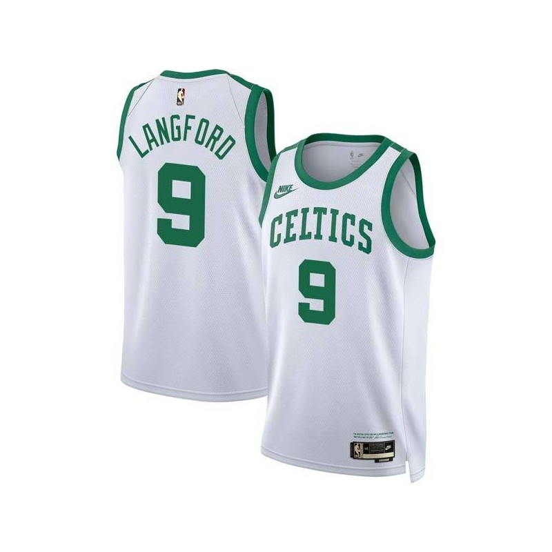 White Classic Romeo Langford Celtics #9 Twill Basketball Jersey FREE SHIPPING