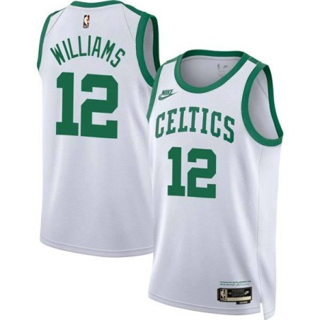 White Classic Grant Williams Celtics #12 Twill Basketball Jersey FREE SHIPPING