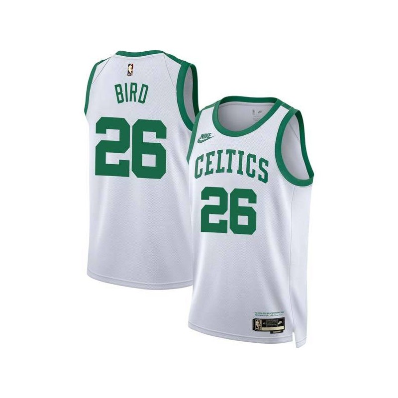 White Classic Jabari Bird Celtics #26 Twill Basketball Jersey FREE SHIPPING