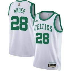 White Classic Abdel Nader Celtics #28 Twill Basketball Jersey FREE SHIPPING